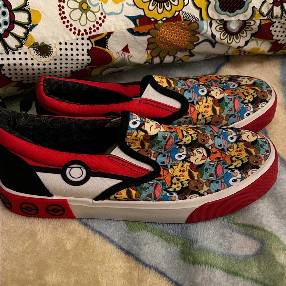 Pokemon Red and Black Kids Sneakers